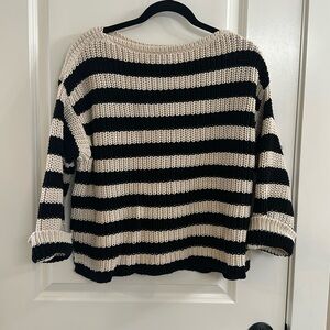 Ann Taylor stripe and cream sweater